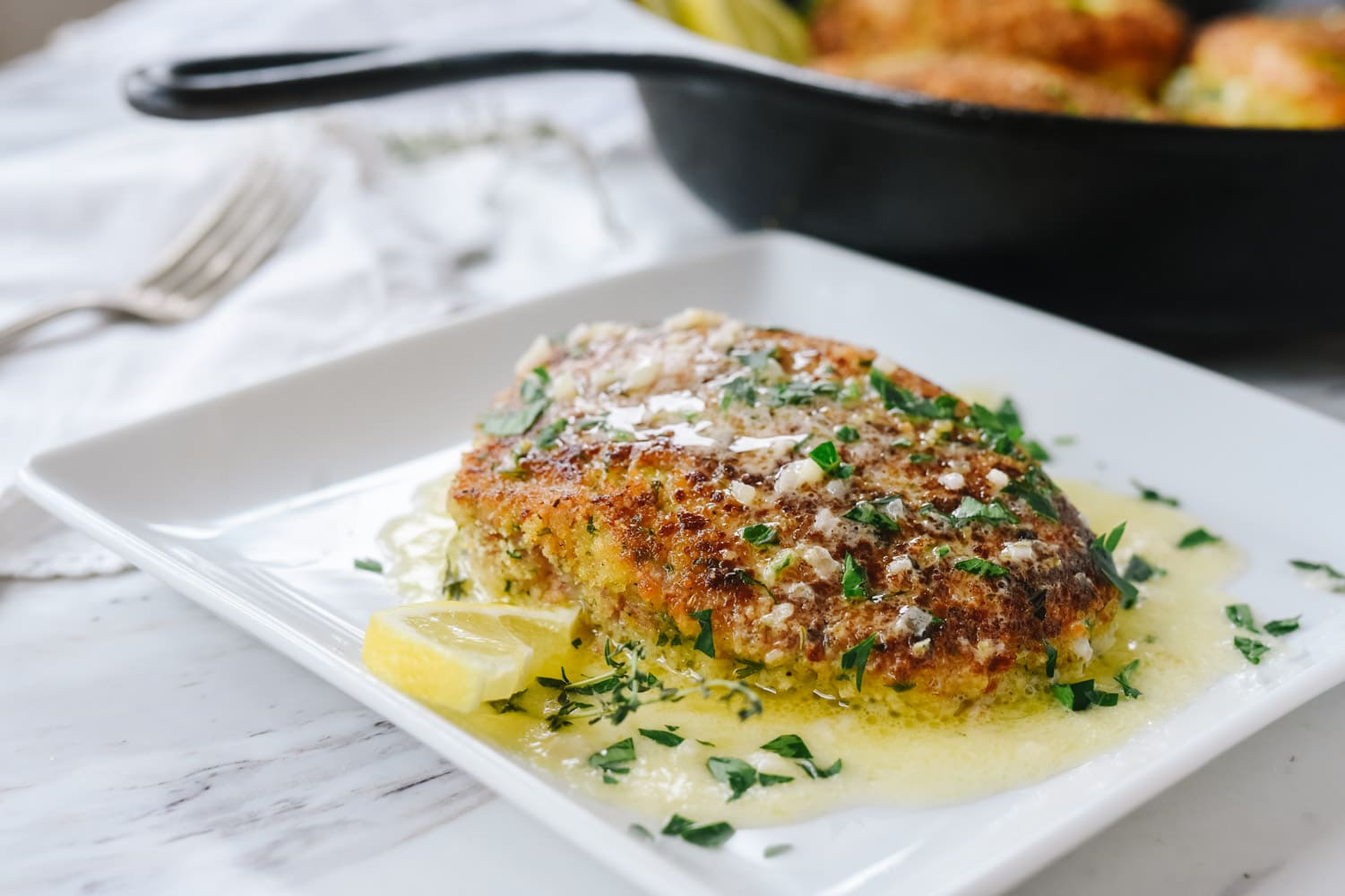 pork chop with lemon butter sauce