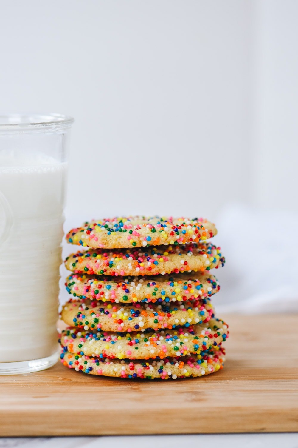 pile of sugar cookies with sprinkles