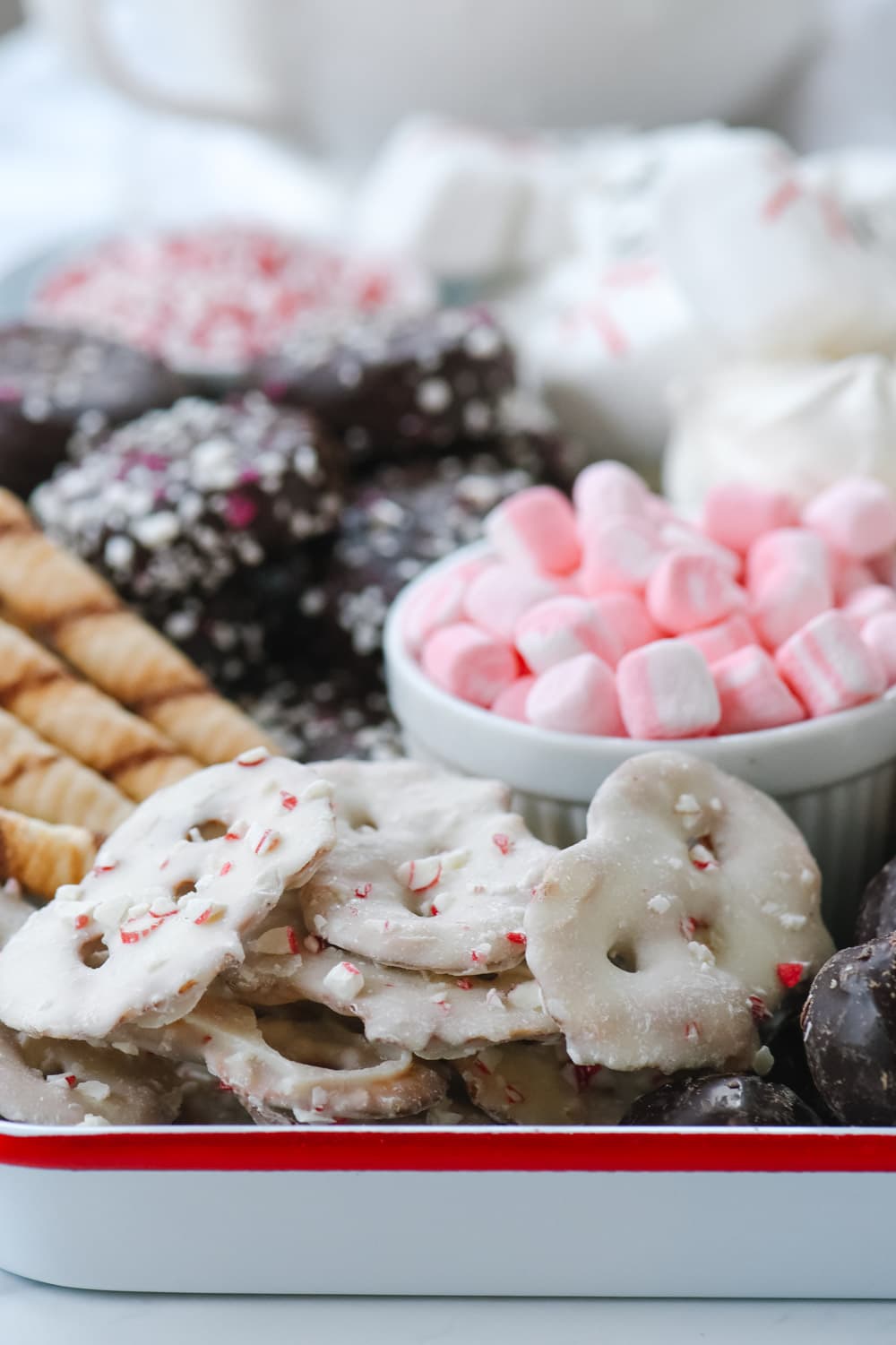 Hot Cocoa Snack Board ingredients