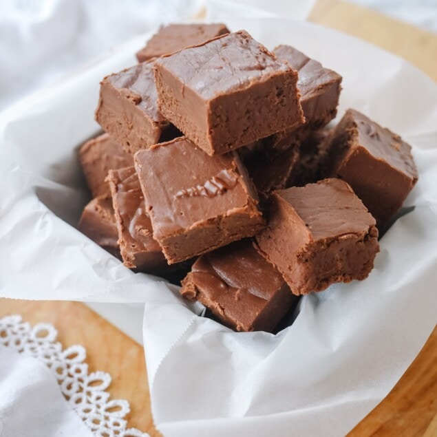 fudge in a dish