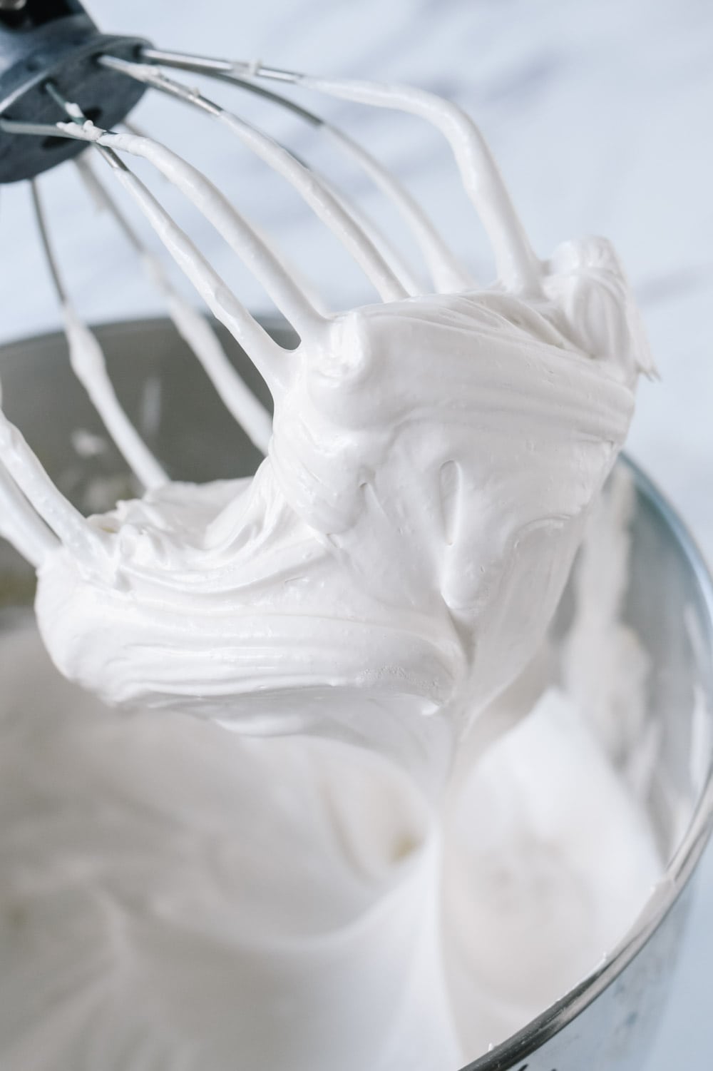 stiff egg whites whipped