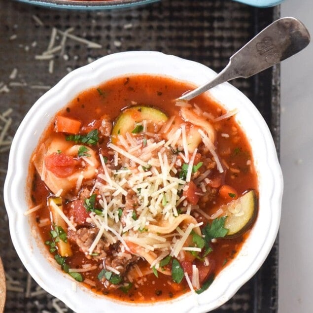 white of sausage tortellini soup