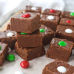 stack of holiday fudge