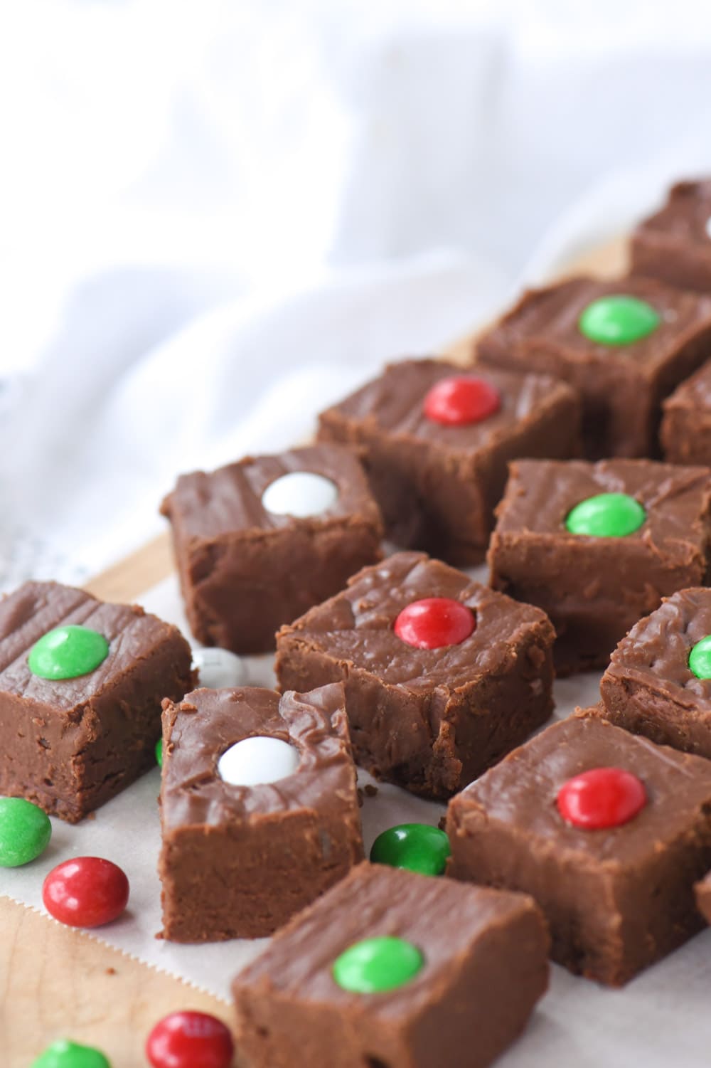 pieces of peppermint fudge