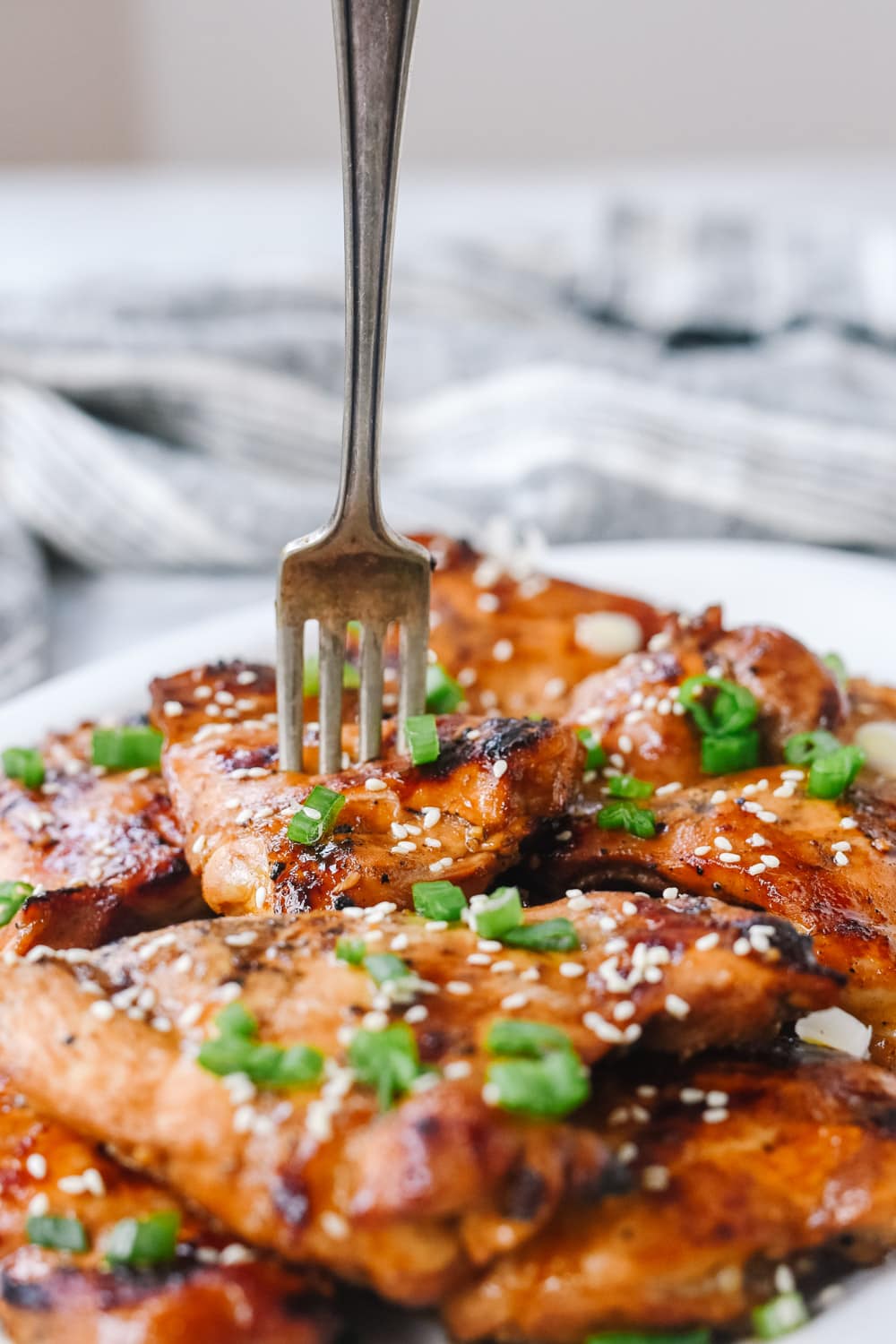 fork in asian bbq chicken