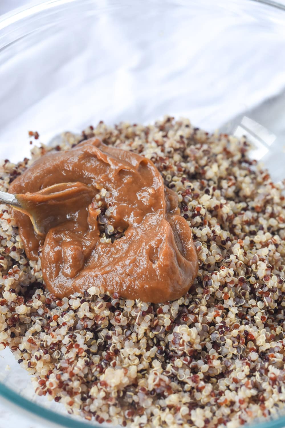 quinoa salad with peanut dressing