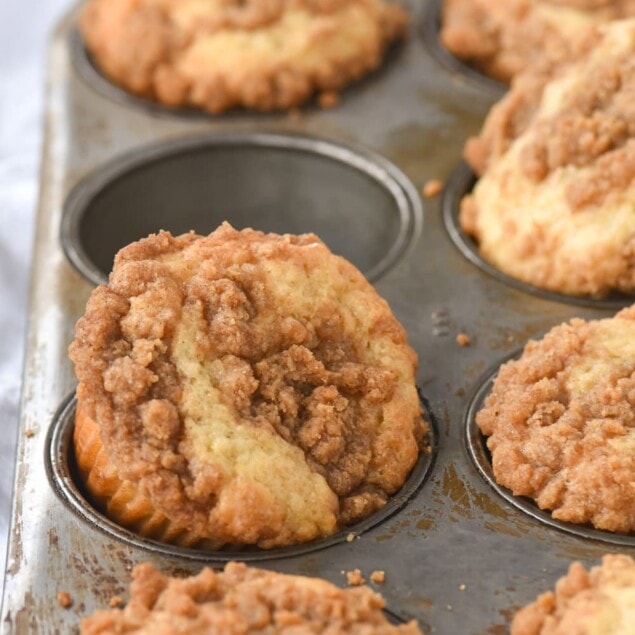 banana muffin in a muffin tin