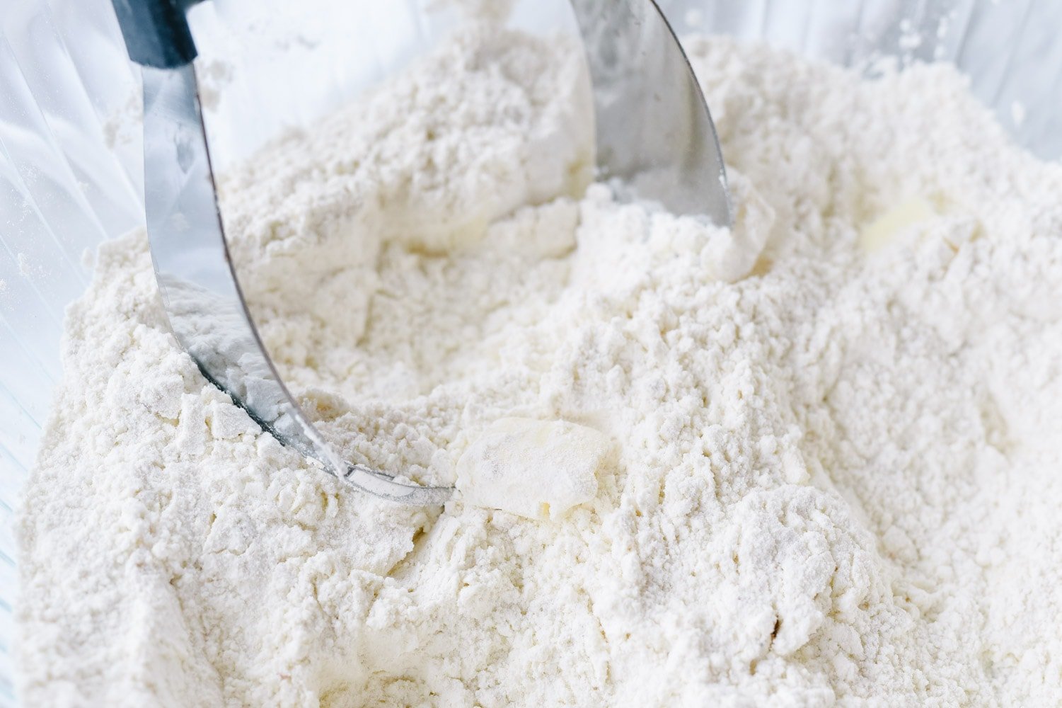 pastry blender mixing sour cream biscuits