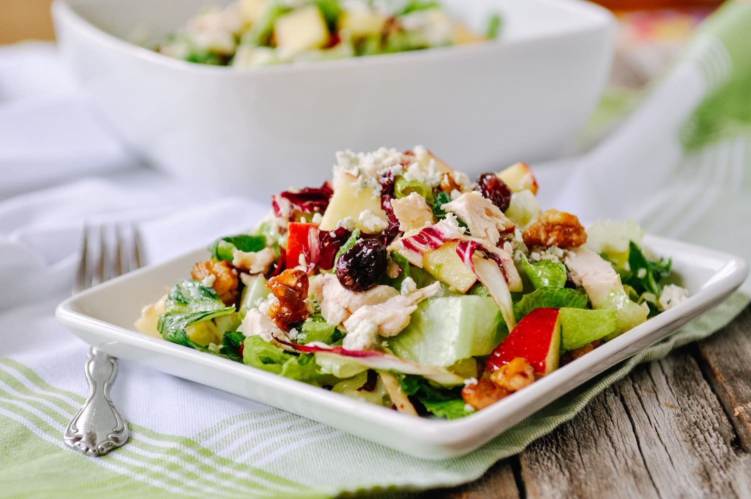 Winter Salad on a single serving plate.