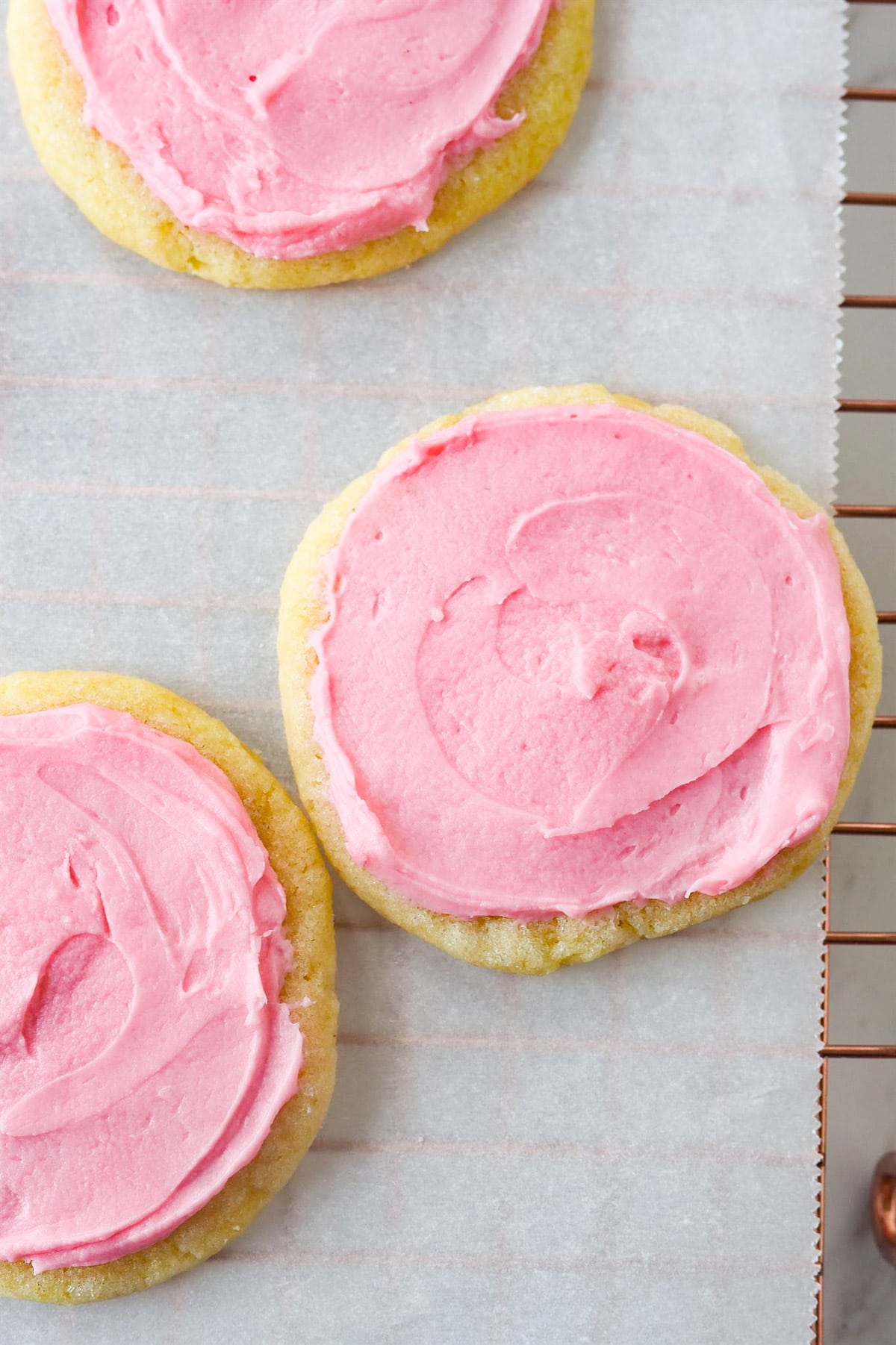 upclose shot of a sugar cookie