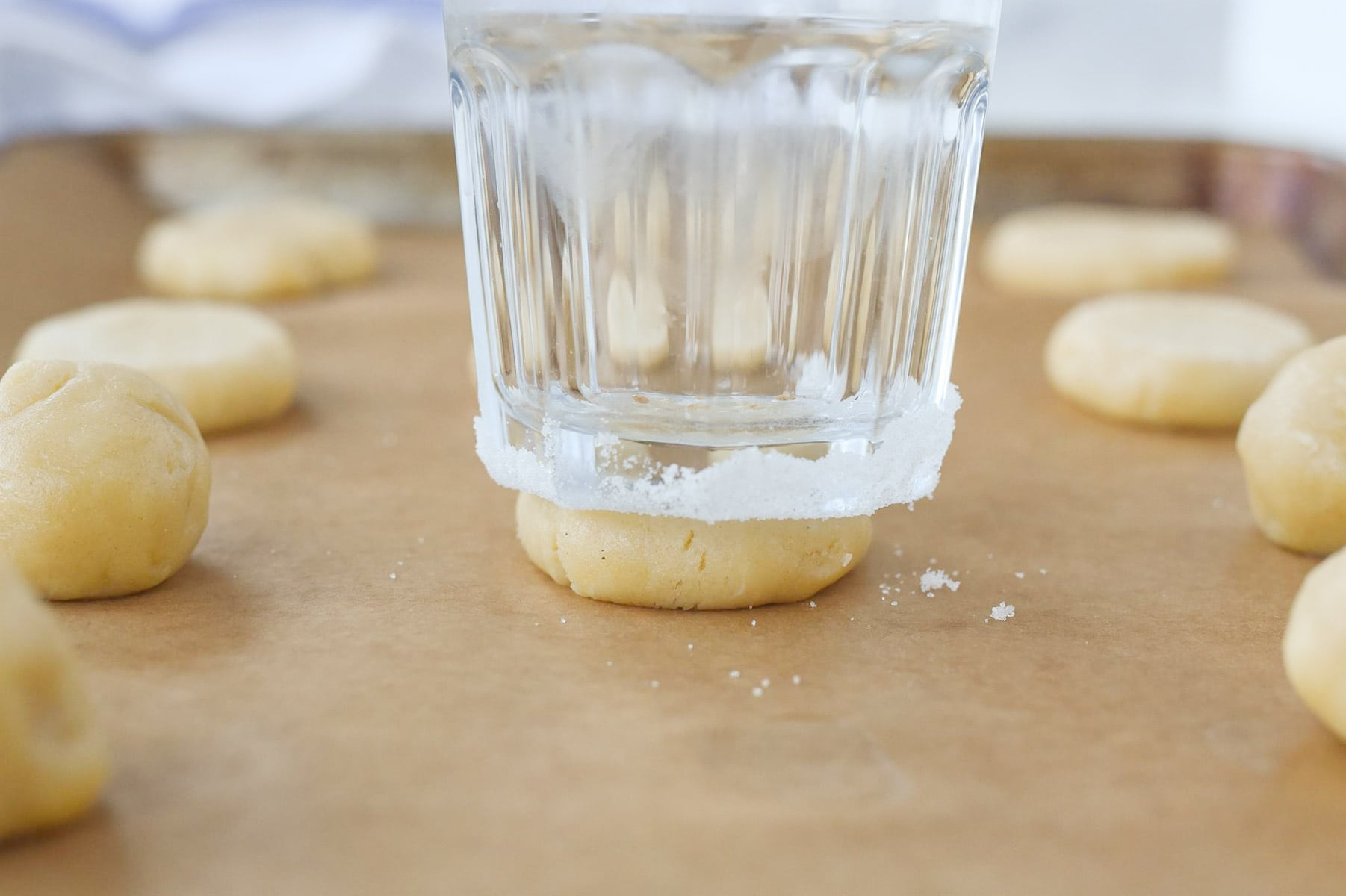 flattening sugar cookie dough