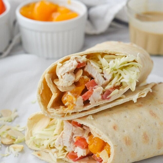 asian chicken wraps