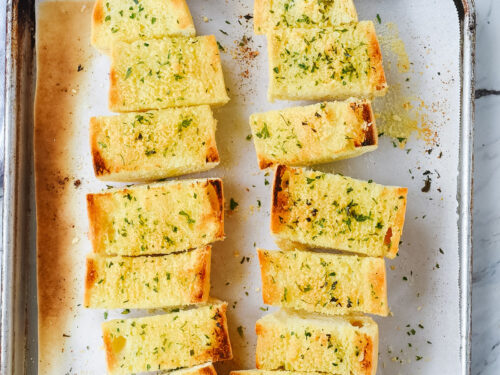 Easy homemade cheap garlic bread