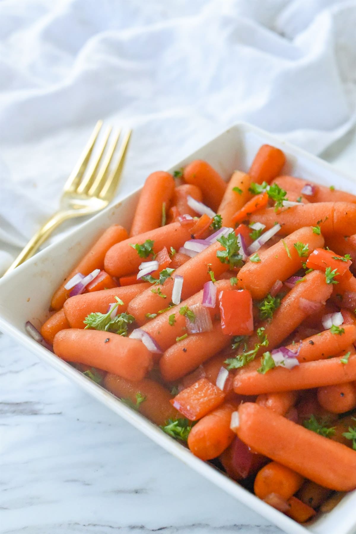 bowl of glazed carrots