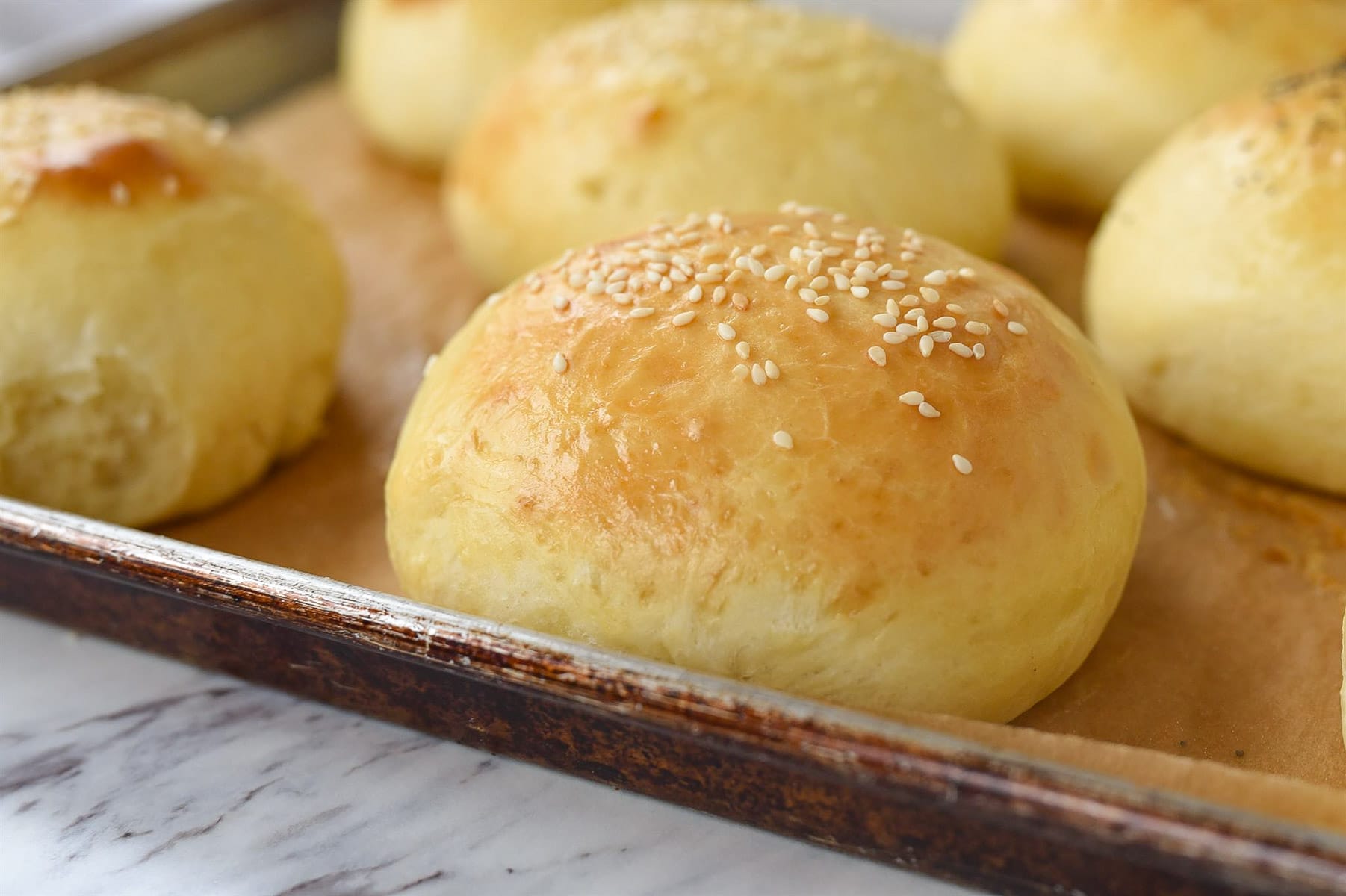 baked hamburger bun