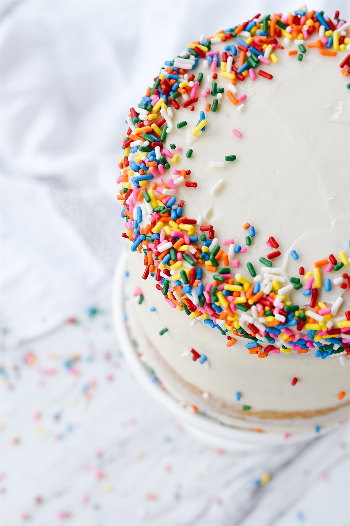 birthday cake with sprinkles  Birthday Cake yellow cake recipe 2