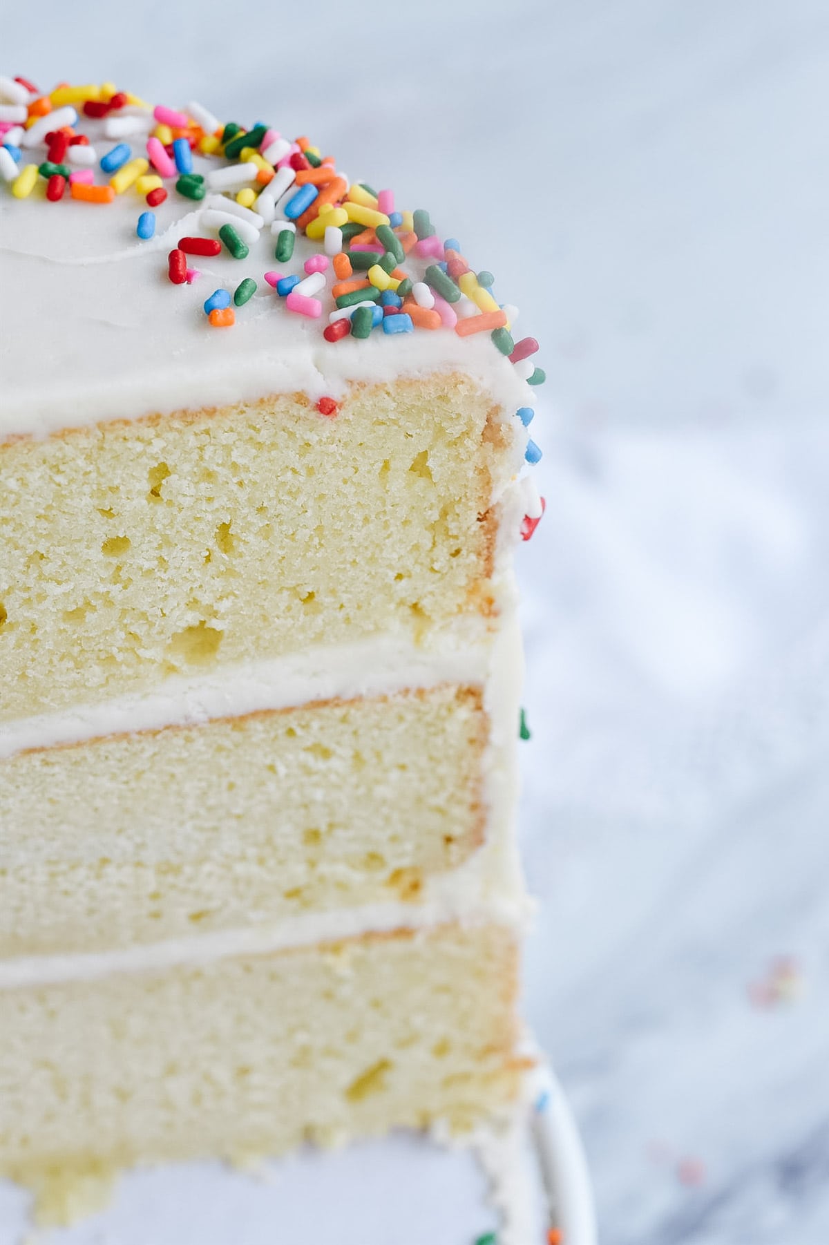 sever of cake  Birthday Cake yellow cake recipe 5
