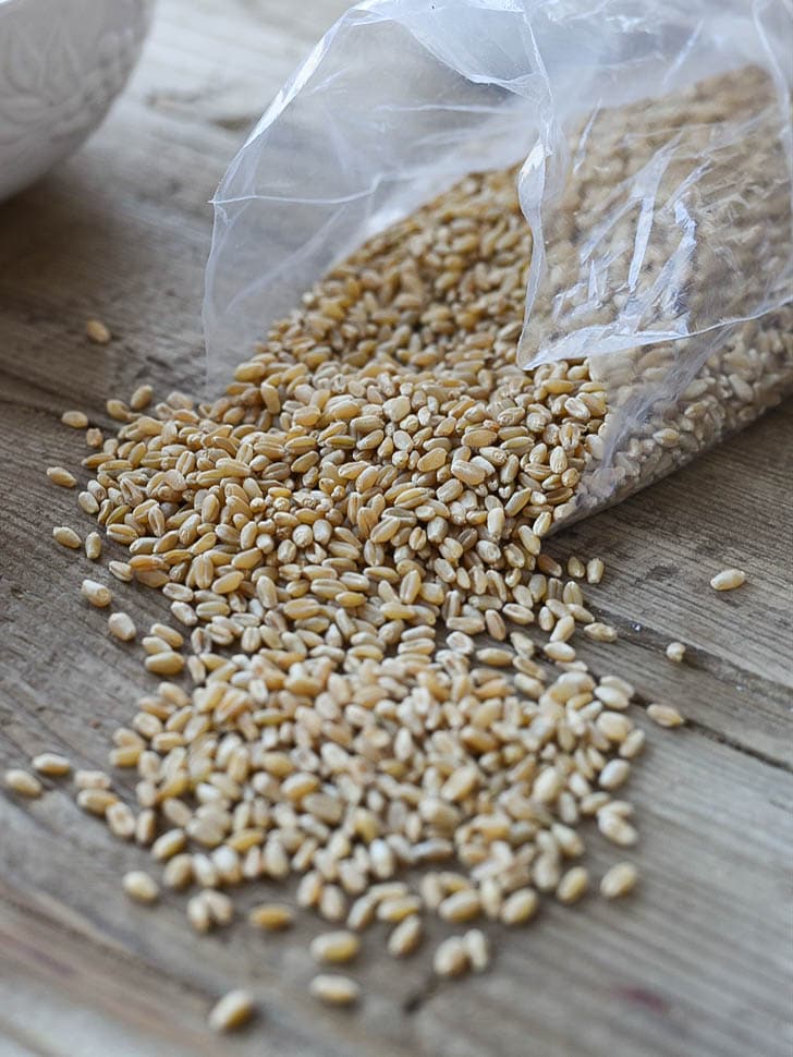 wheat berries on the table