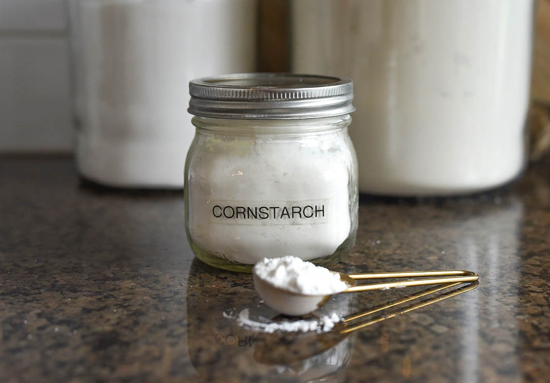 cornstarch in a jar