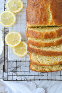 overhead shot of lemon bread