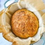 overhead shot of instant pot bread