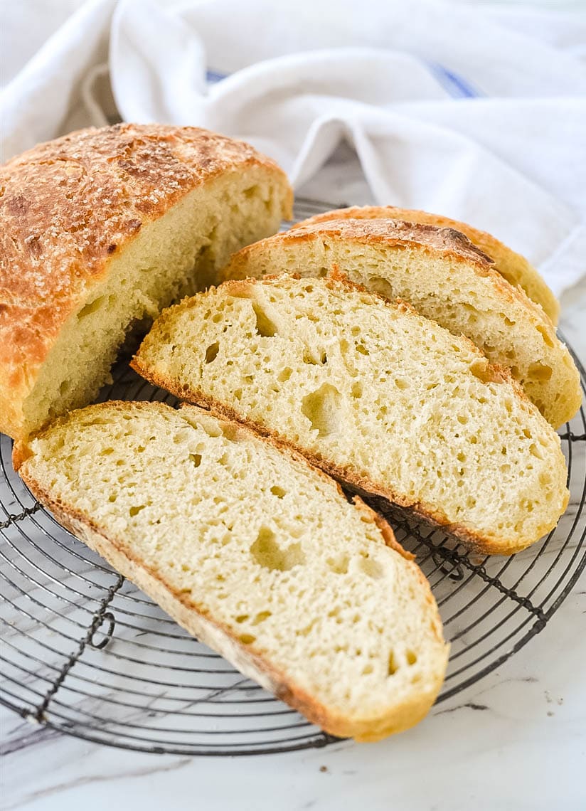 slices of bread on a cooling rack