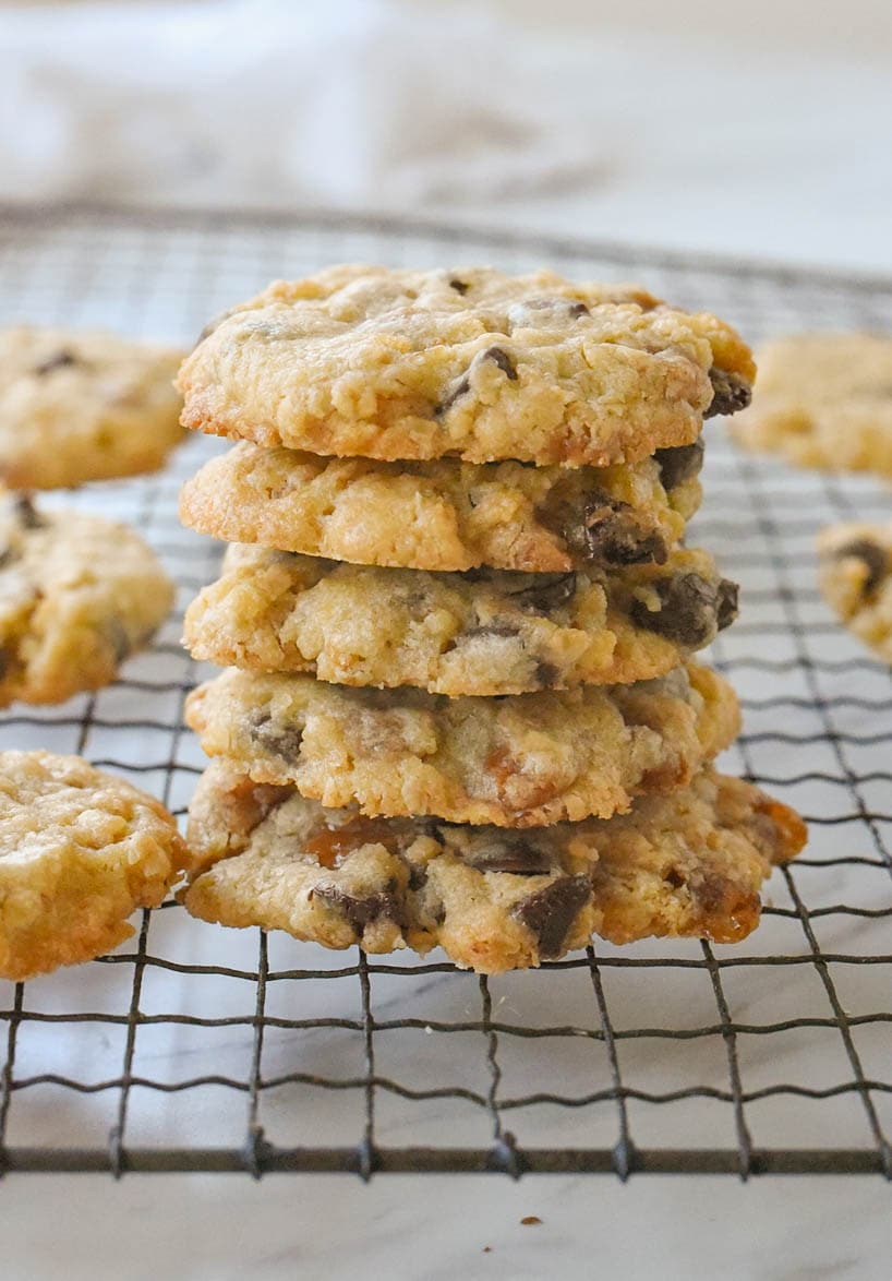 stack of five cookies