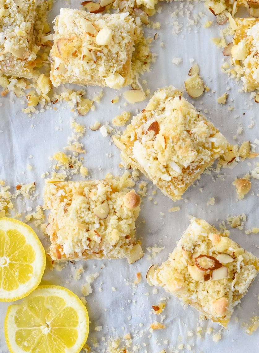 squares of lemon bars