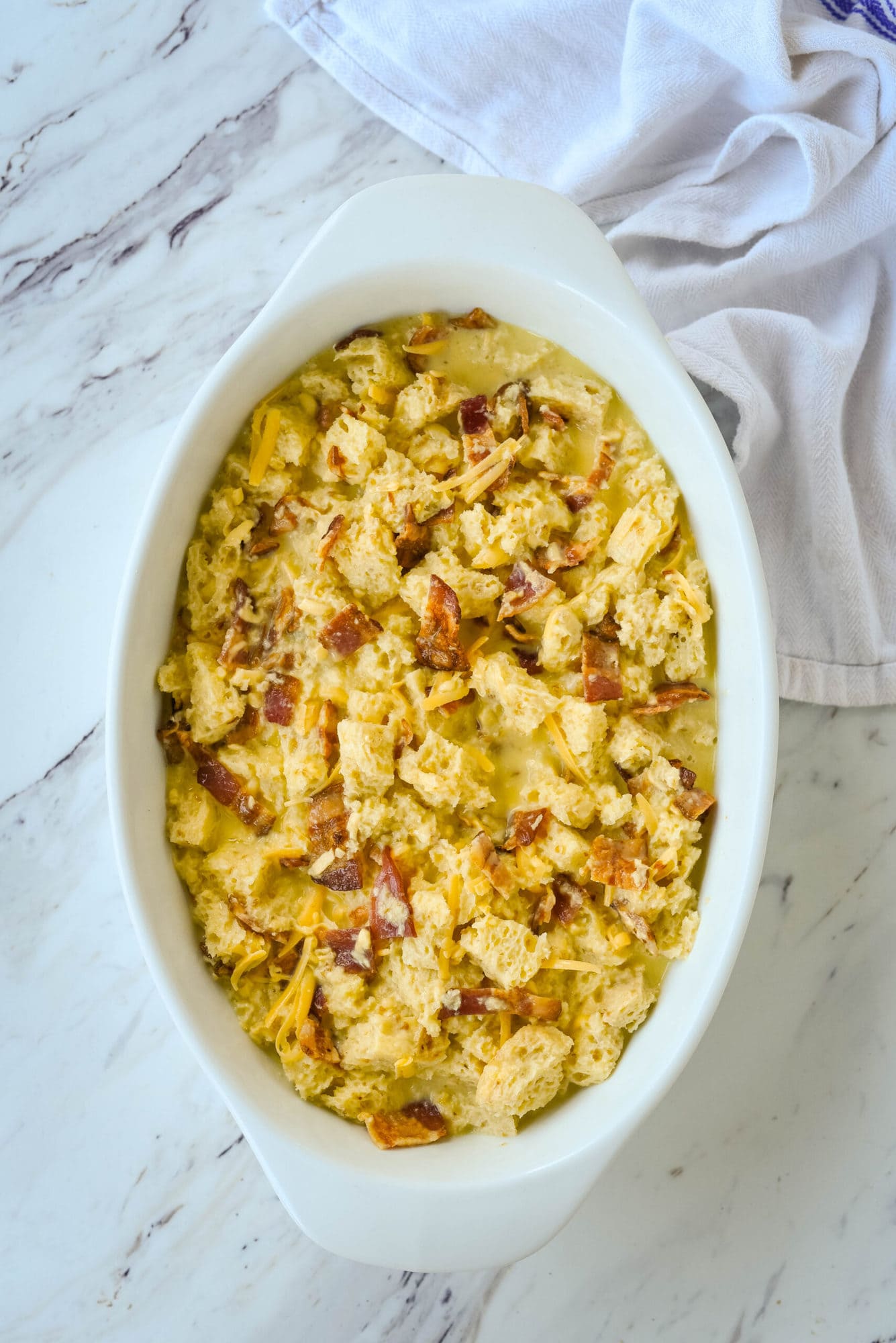 bacon casserole in a dish