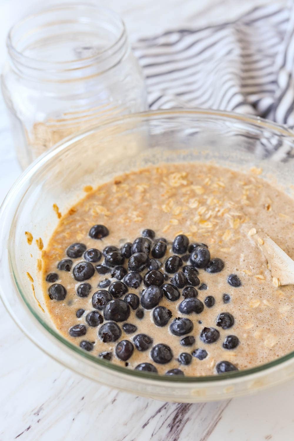 blueberries in oatmeal