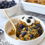 bowl of baked blueberry oatmeal