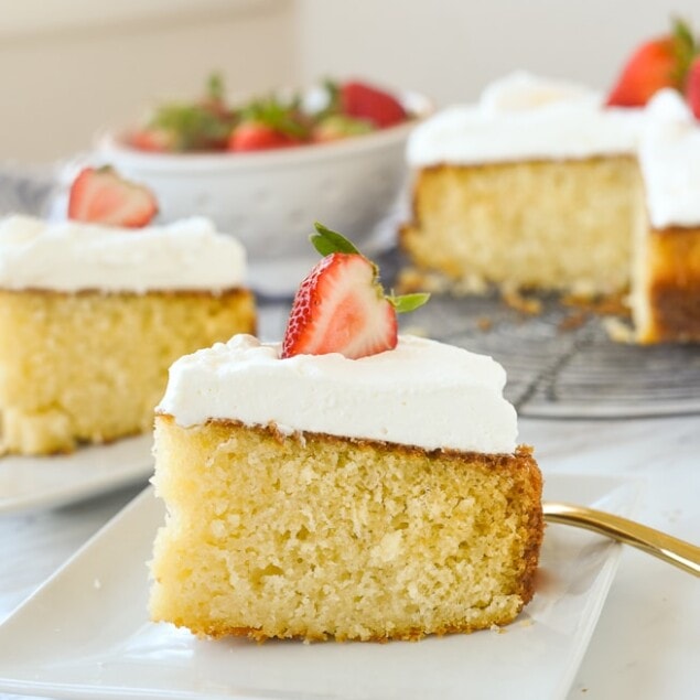 slice of buttermilk cake