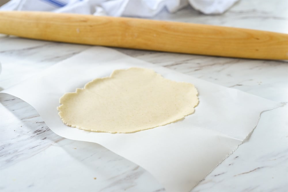 hand rolled corn tortilla