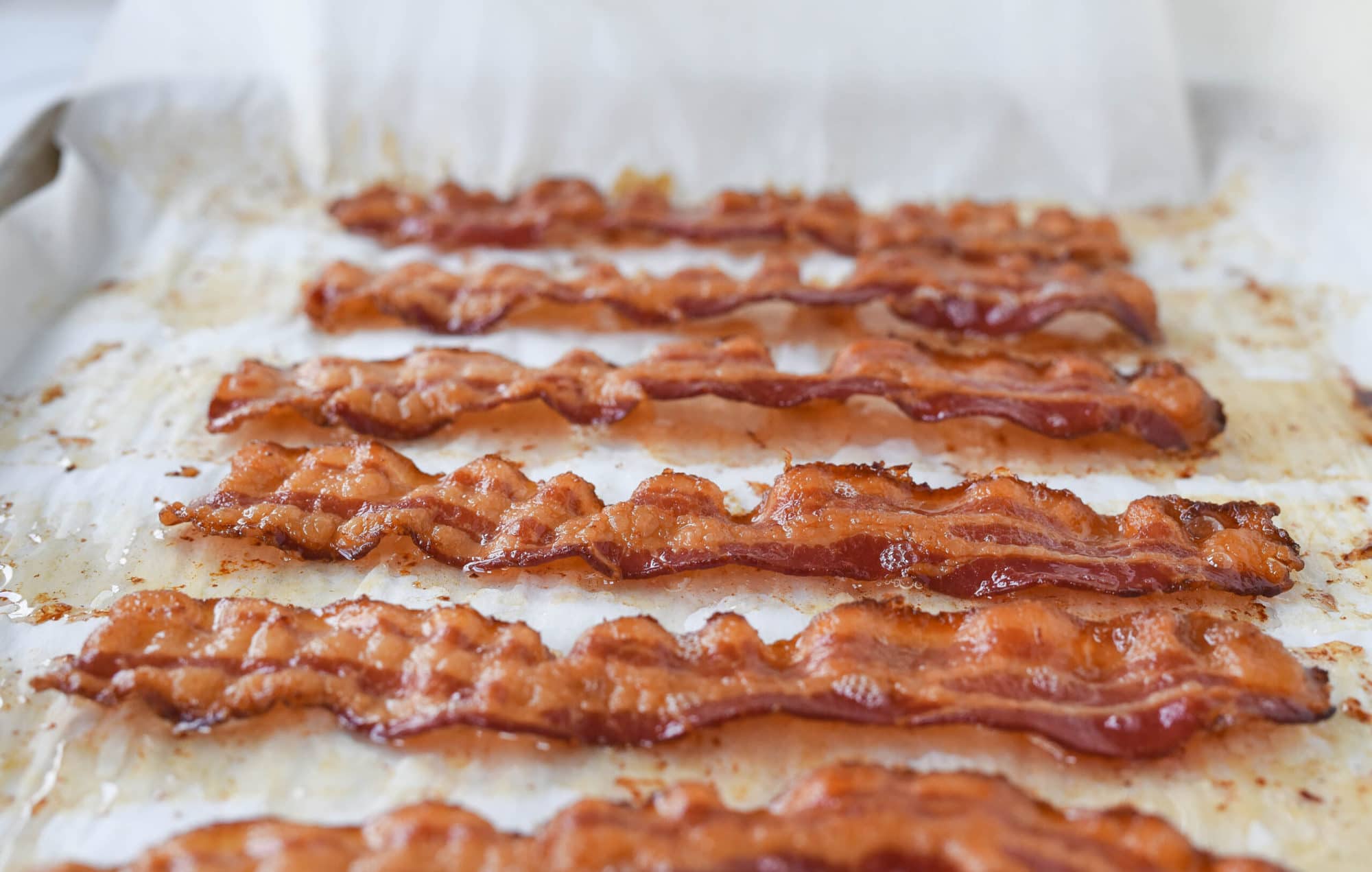 bacon on a baking sheet