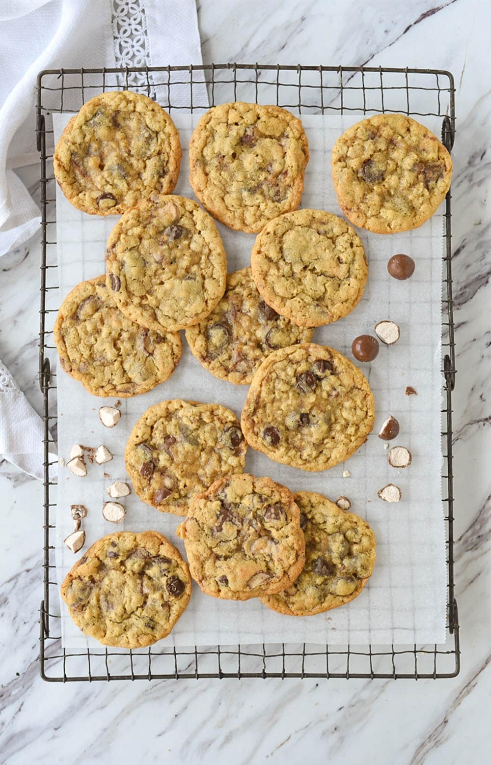 overhead shot of cookies