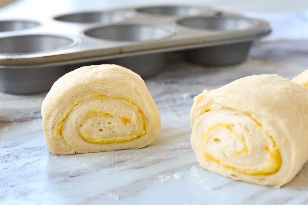 sliced orange rolls