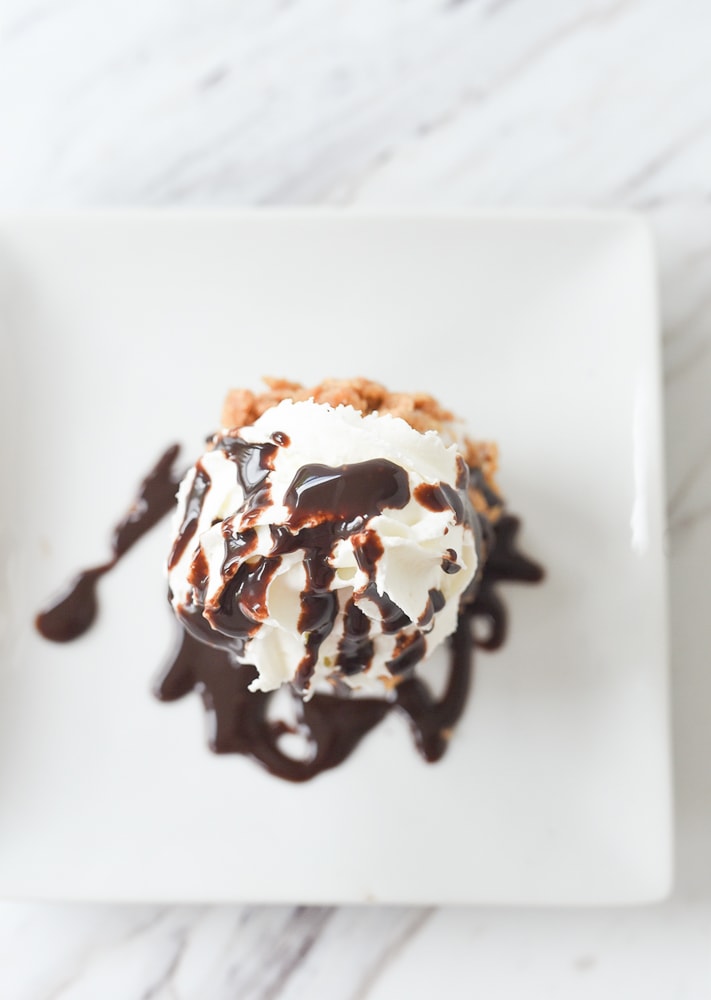 fried ice cream with whipped cream