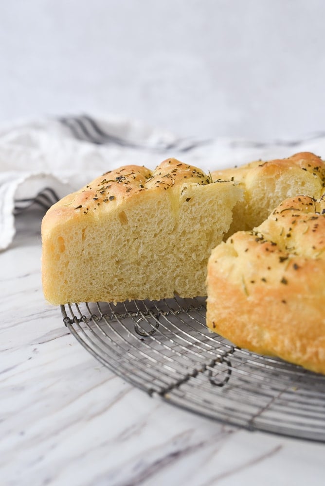 slice of focaccia bread