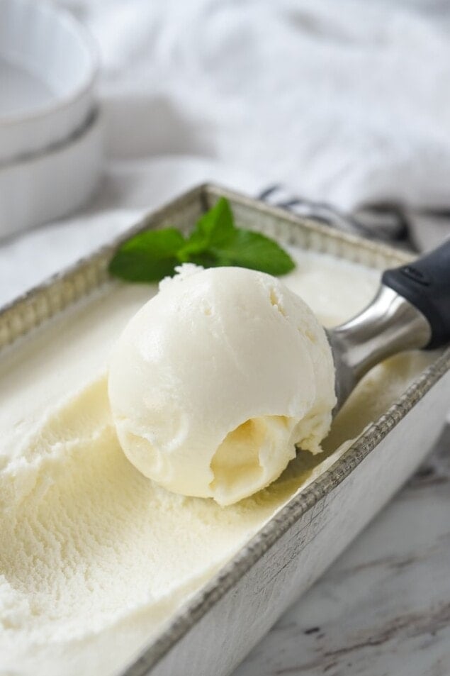 scoop of vanilla ice cream