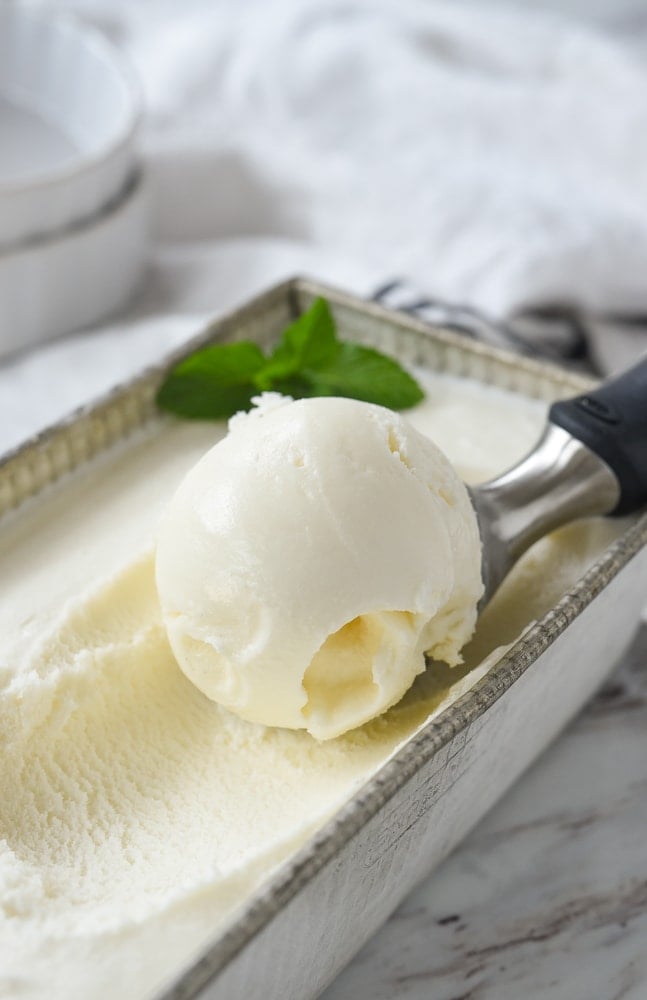 scoop of vanilla ice cream