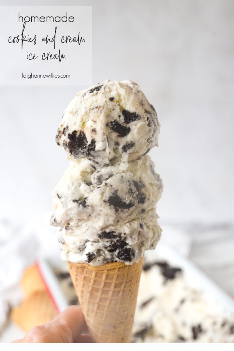 Homemade Cookie and Cream Ice Cream | Leigh Anne Wilkes