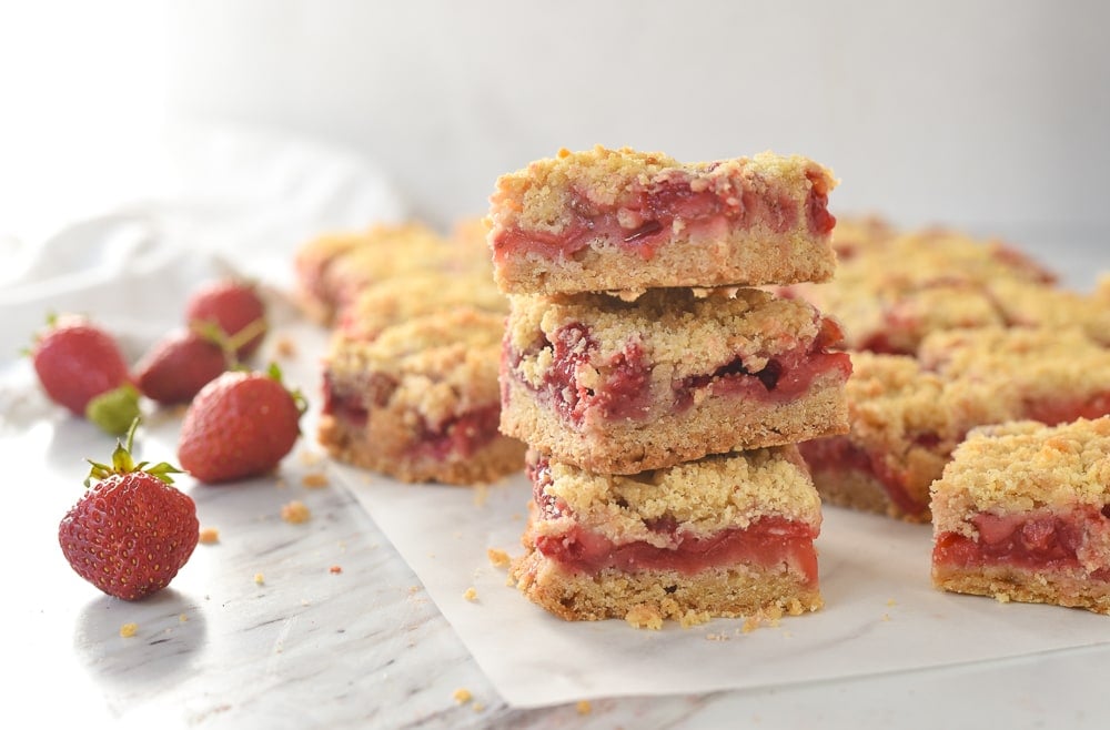 stack of strawberry bars