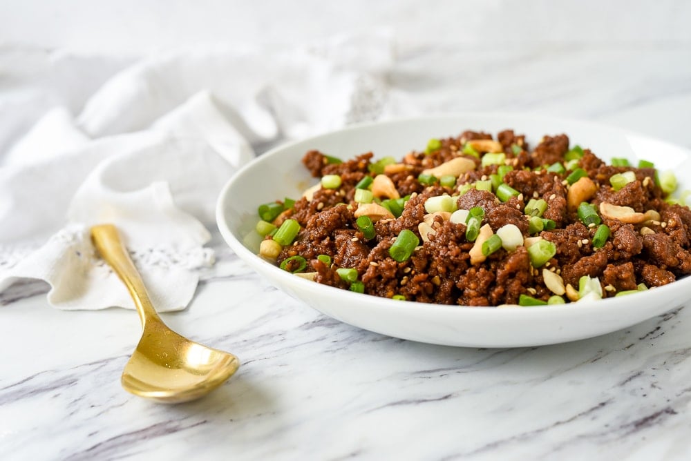 bowl of korean ground beef