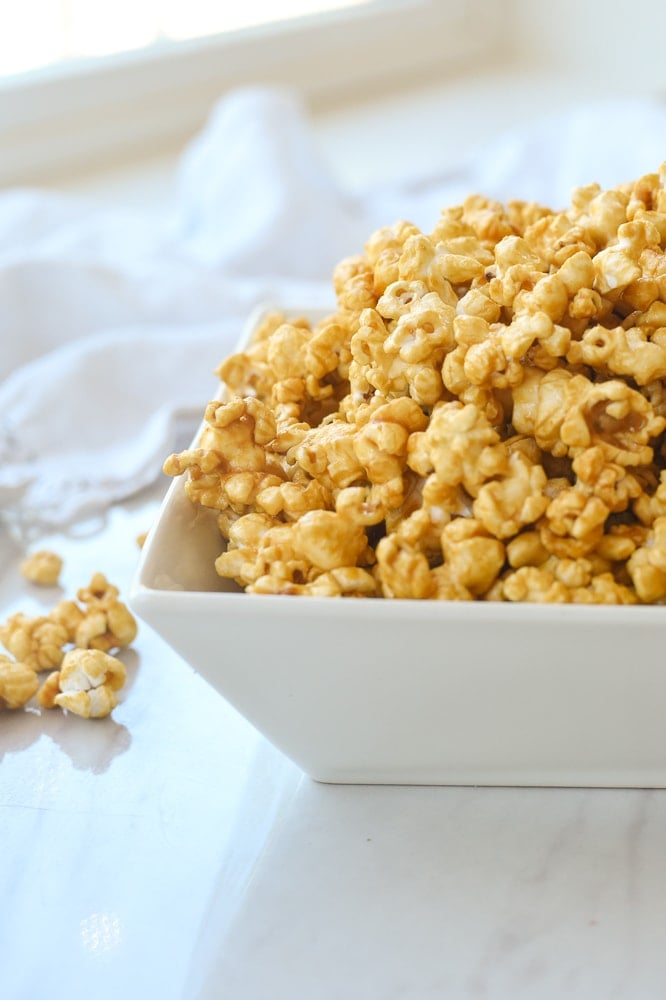 closeup of caramel corn