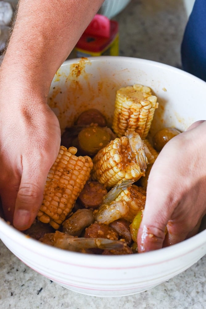 mixing up low boil ingredients