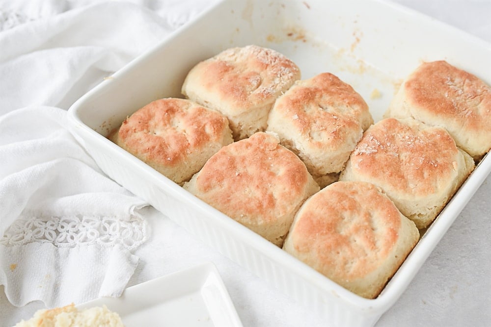 dish of biscuits