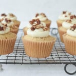 brown sugar cupcakes on cooling rack