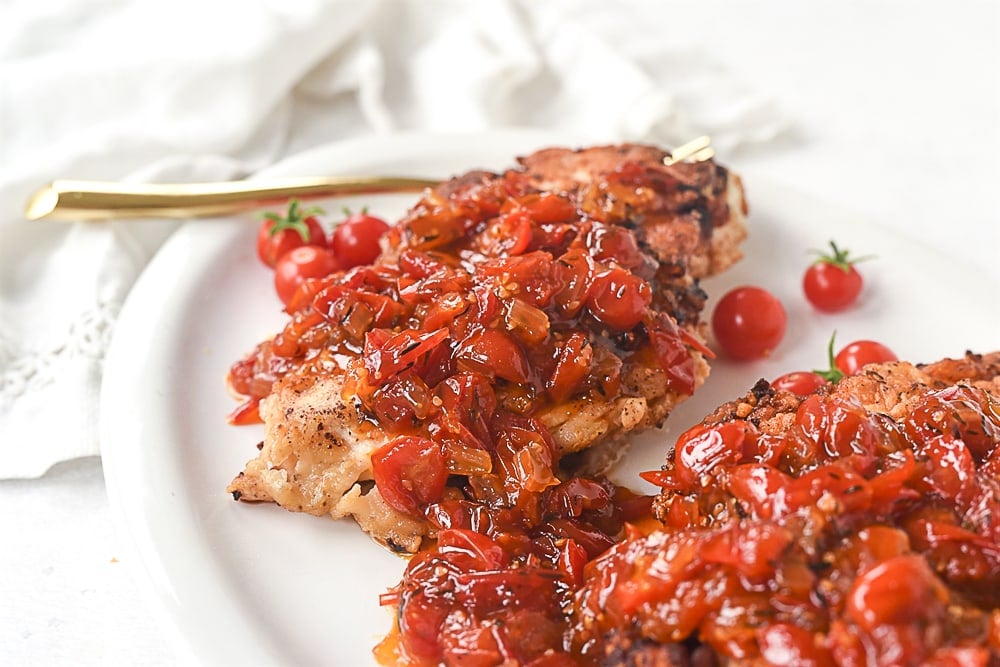 buttermilk chicken with tomato relish