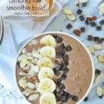 bowl of chocolate smoothie