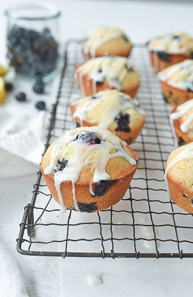 lemon muffins on a rack